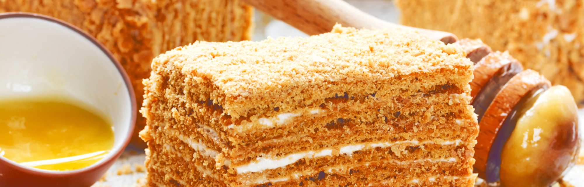 Layered honey cake