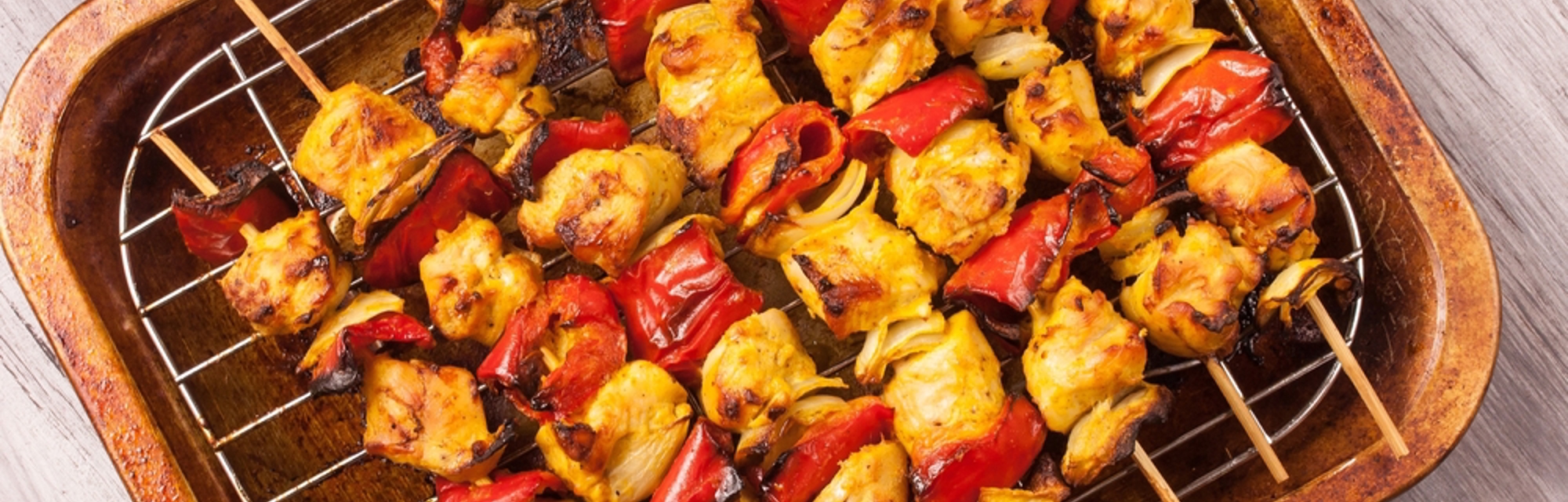 Speedy chicken tikka kebabs