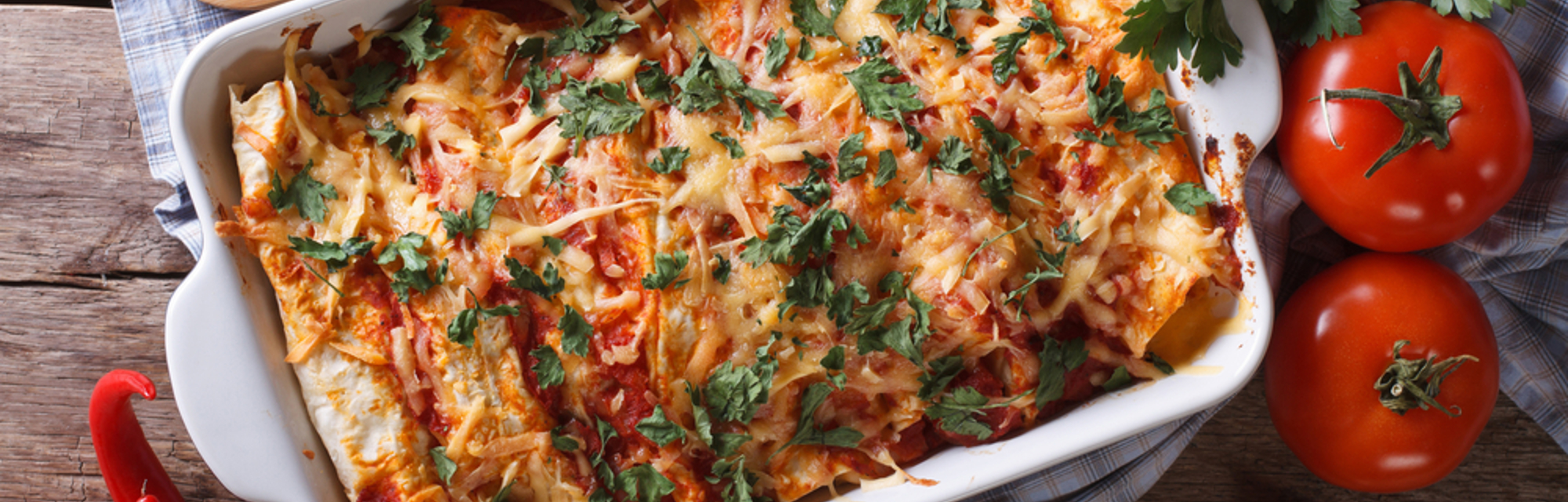Cheesy Bean Enchiladas