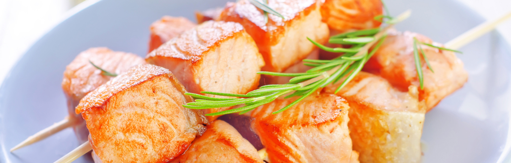Spiced salmon kebabs